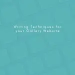 Drive traffic to art gallery website with writing