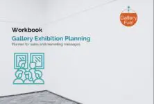 Exhibition Planner cover Art Gallery Exhibition Planning Workbook and Timeline