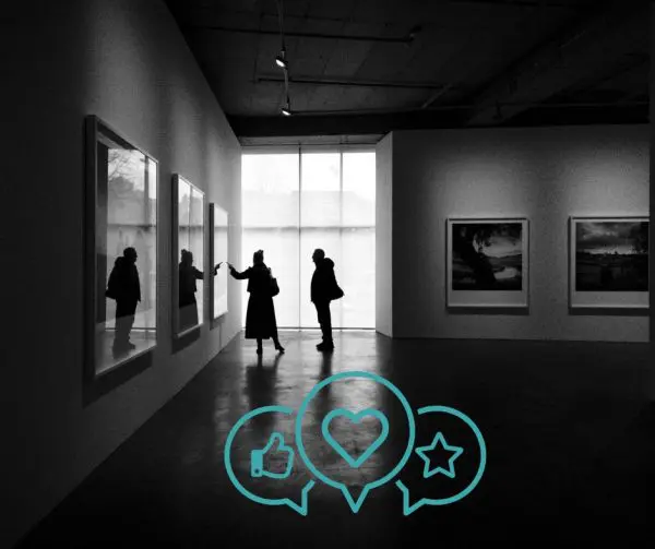Social media features for art gallery marketing