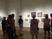 People in art gallery